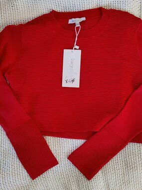 Red Cropped Sweater Lucy Paris Size M Eur 40